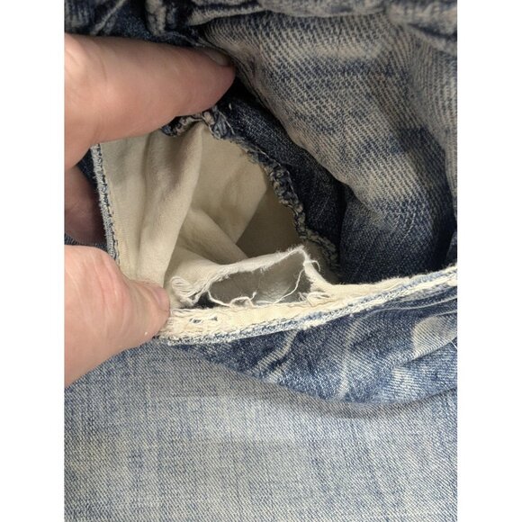 Vintage Akademiks Jeans Mens 32 Blue Baggy Embroidered Back Pockets Classic Y2K - Picture 5 of 16